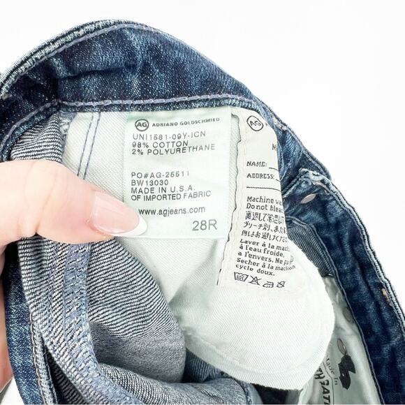 Alexa Chung for AG Sabine High Rise Straight Leg Jeans 28 Blue - Picture 6 of 6